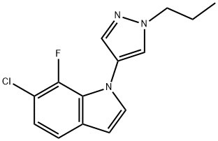 6-Kloro-7-fluoro-1-(1-propil-1H-pyrazol-4-yl)-1H-indole CAS No. : 1782070-67-0