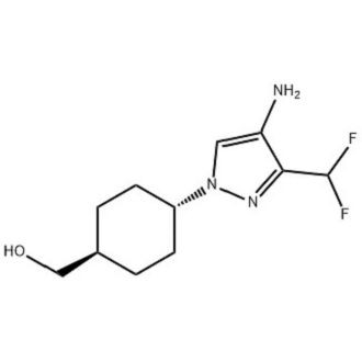 Sikloheksanametanol, 4-[4-amino-3-(difluorometil)-1H-pirazol-1-il]-, Trans-Nomor CAS.: 2434841-21-9